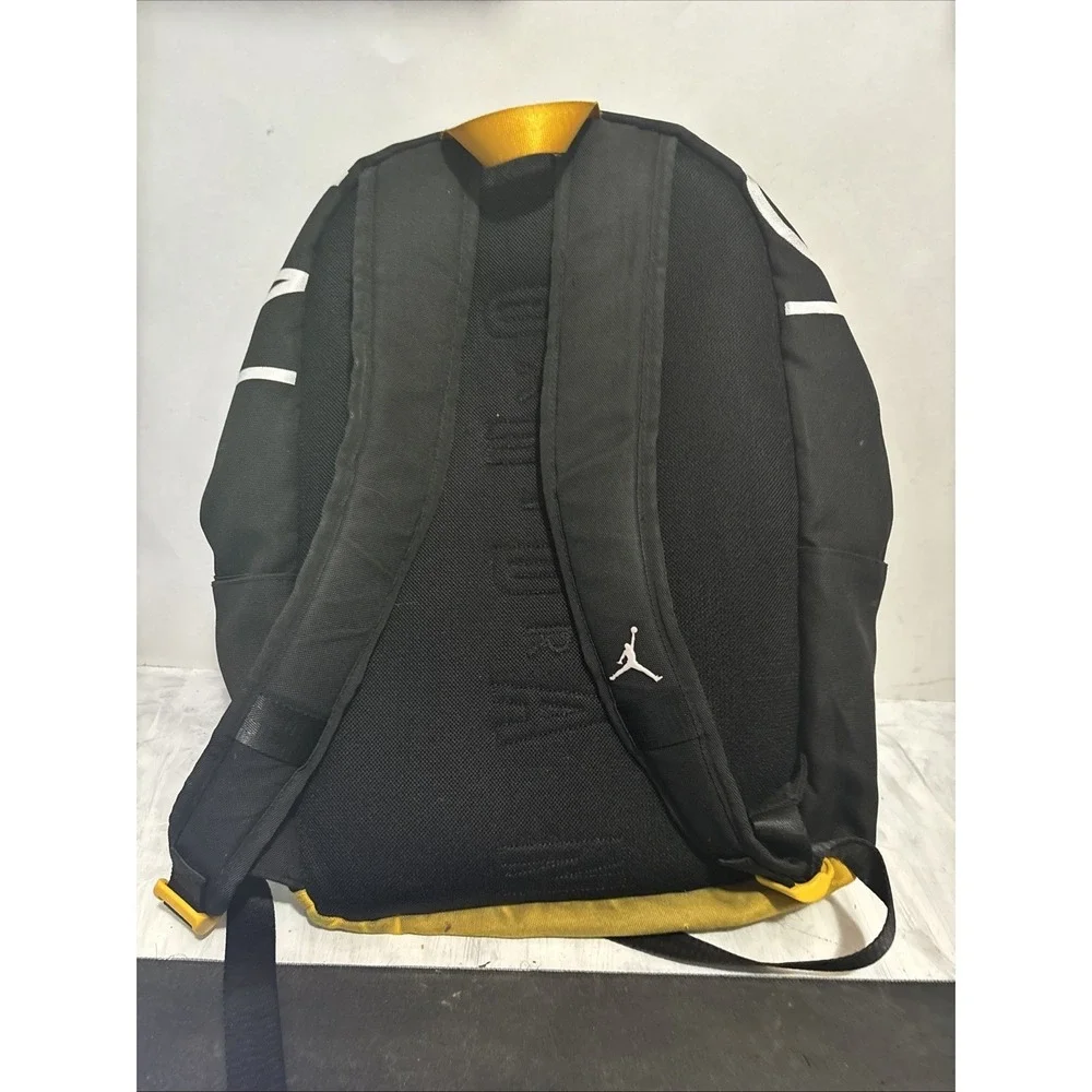 Nike Air Jordan Mens Patrol Black Adjustable Backpack Black And Yellow 18